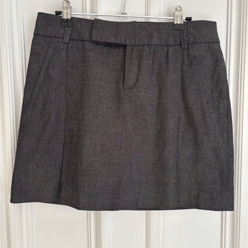 Mexx Grey Wool Blend Mini Skirt Fully Lined Size 6